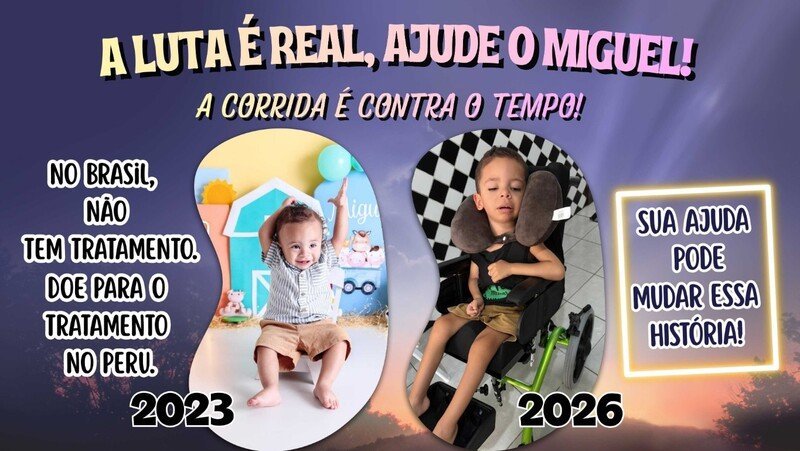 Miguel, de 3 anos, em imagem oficial da campanha